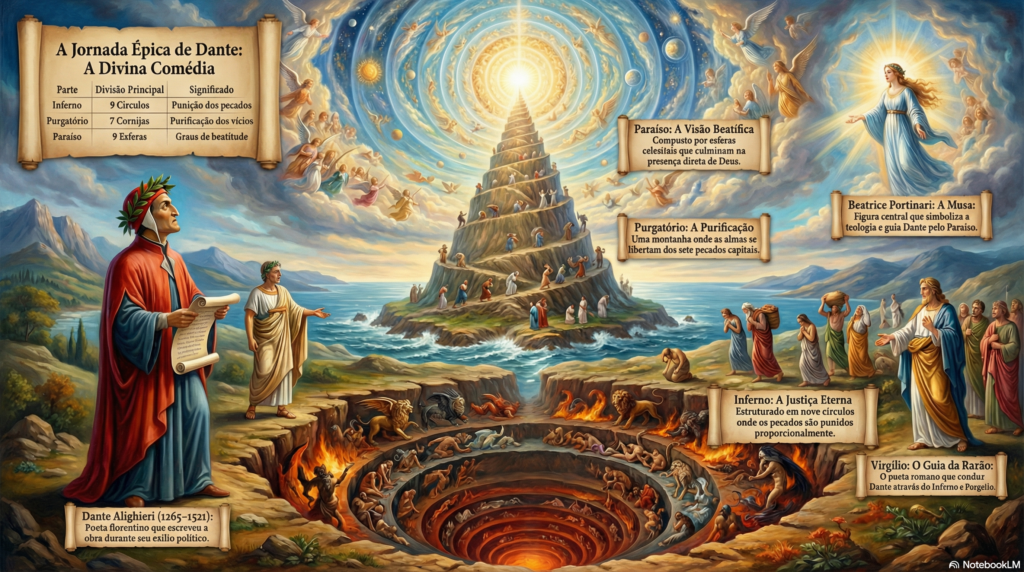 A Divina Comédia: Infográfico